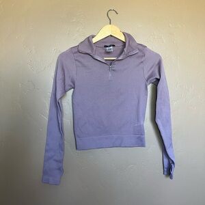 Women's Athletic Purple Quarter-Zip Top
